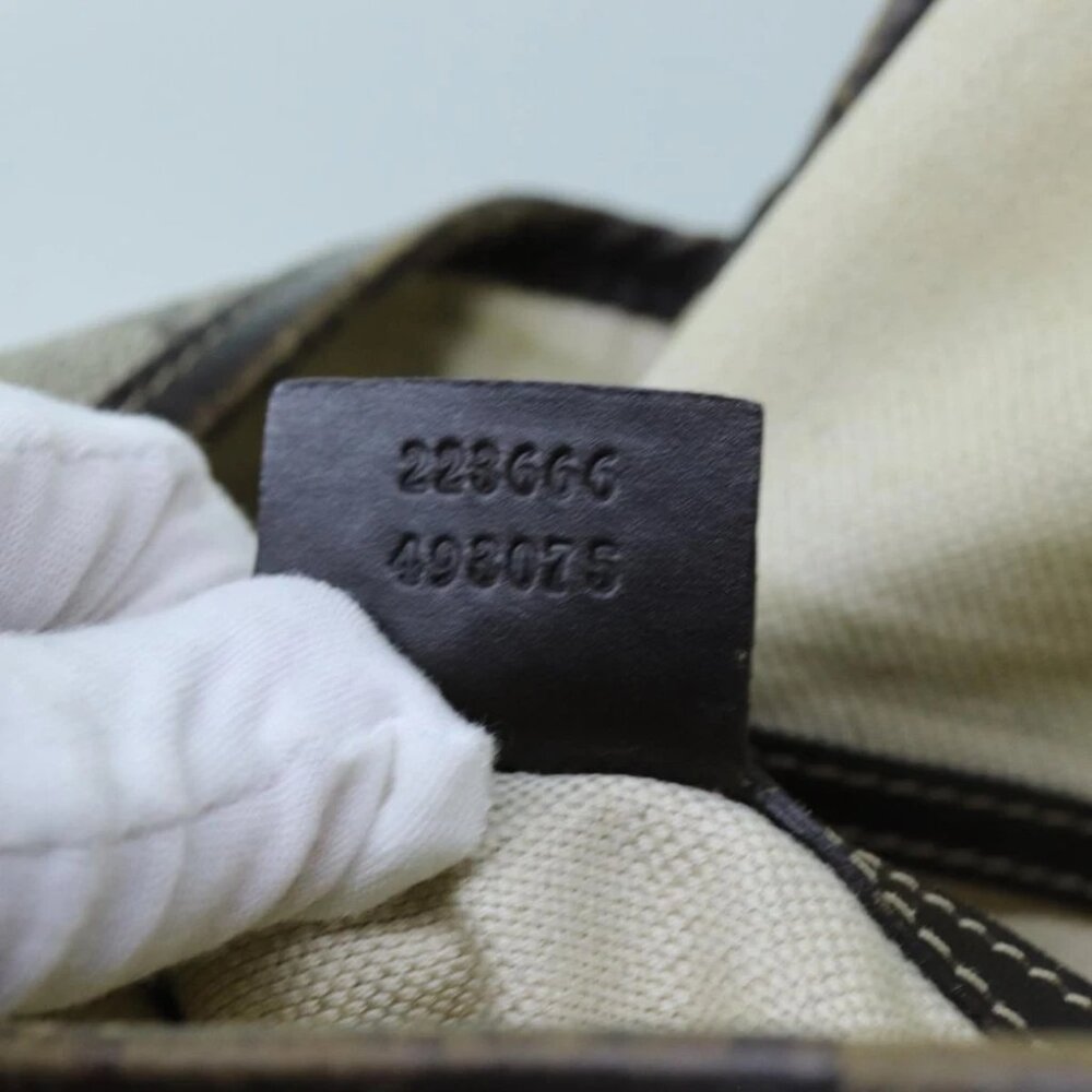 GUCCI GG Supreme Shoulder Bag PVC Beige 223666 Auth 70394 - Picture 11 of 15